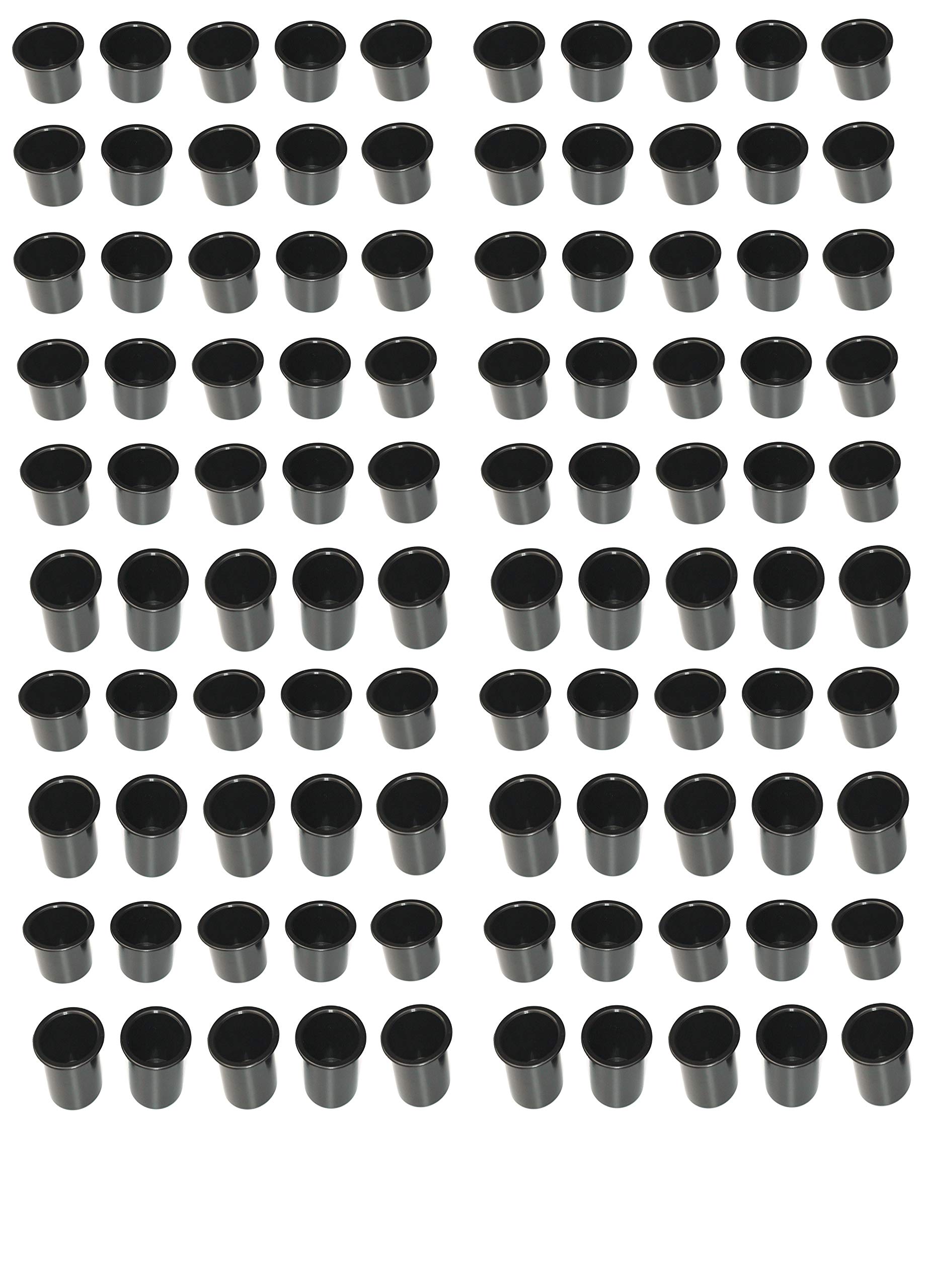 Plastic 2 7/8 Black Drop in Cup Holder Plastic Multipack Wholesale Bulk Listing Poker (100)