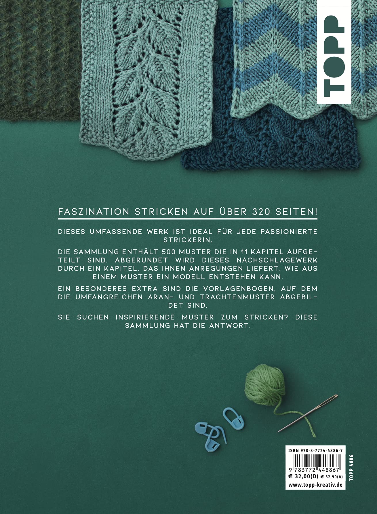 Strickmuster. Die Sammlung.: 500 Muster: Ajourmuster, Zopfmuster, Keltische Motive, Patentmuster u.v.m. (Standardwerk)