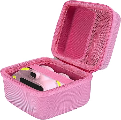 khanka Funda de transporte rígida de repuesto para cámara MOREXIMI para niños, cámara digital, solo funda (rosa)