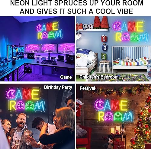 Miniatura 6 de Letrero LED de neón retro para sala de juegos, dormitorio de niños, fiesta de cueva, regalo de cumpleaños, hogar, bar, club