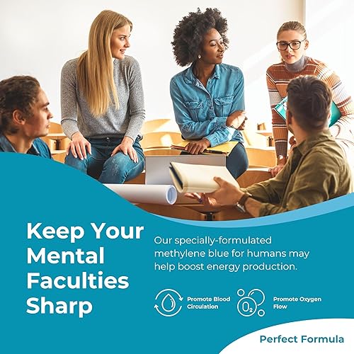 Miniatura 2 de Grado farmacéutico azul de metileno, grado USP, probado por terceros con vitamina C, refuerzo de memoria, mejora la función cognitiva y el enfoque,