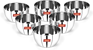 Stainless Steel SoLid Apple Bowl - 220ml, 6 Pc