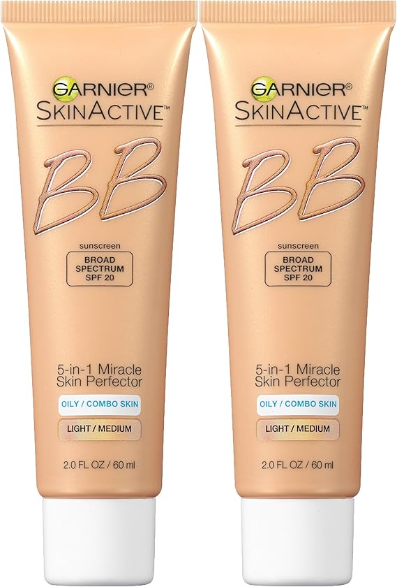 Garnier Skin Skinactive Bb Cream Oil Free Face Moisturizer Light Medium 2 Count Amazon Sg Beauty