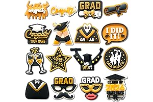 16Pcs Graduation Shoe Charms 2024, Clog Slides Sandals Personalized Accessories