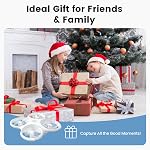 Ameta Morpho Drone with Camera 1080P HD, FPV RC Quadcopter for Beginners with 32 RGB Light/ 2 Batteries, White
