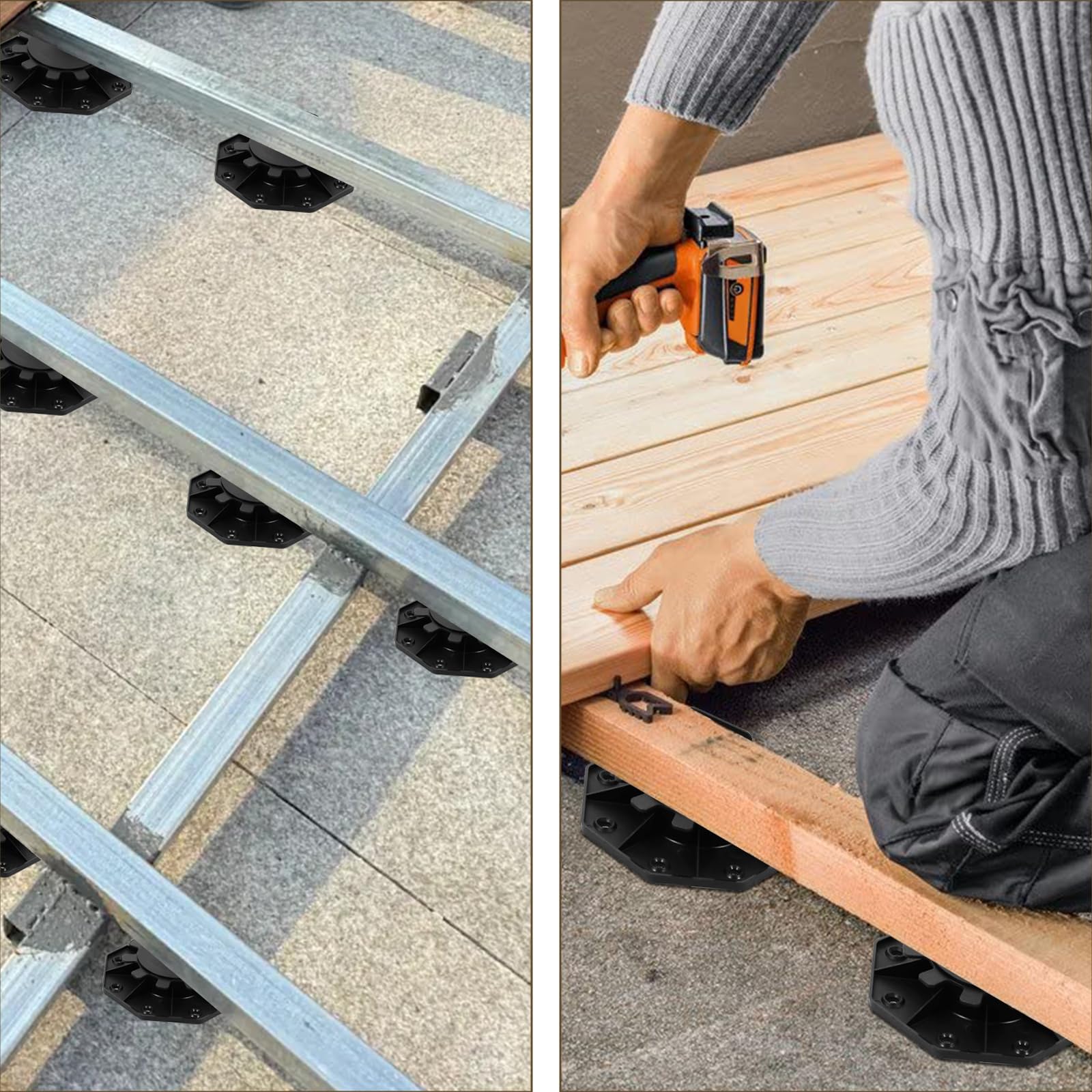 Supporti Regolabili Pavimento（30pcs）, Piedistalli Regolabili Per Patio Per Lastre Da 30 A 60 Mm,Supporti Per Patio Per Pavimentazioni Di Cortili, Fontane, Giardini Terrazzati, Progetti Fai Da Te, Ecc