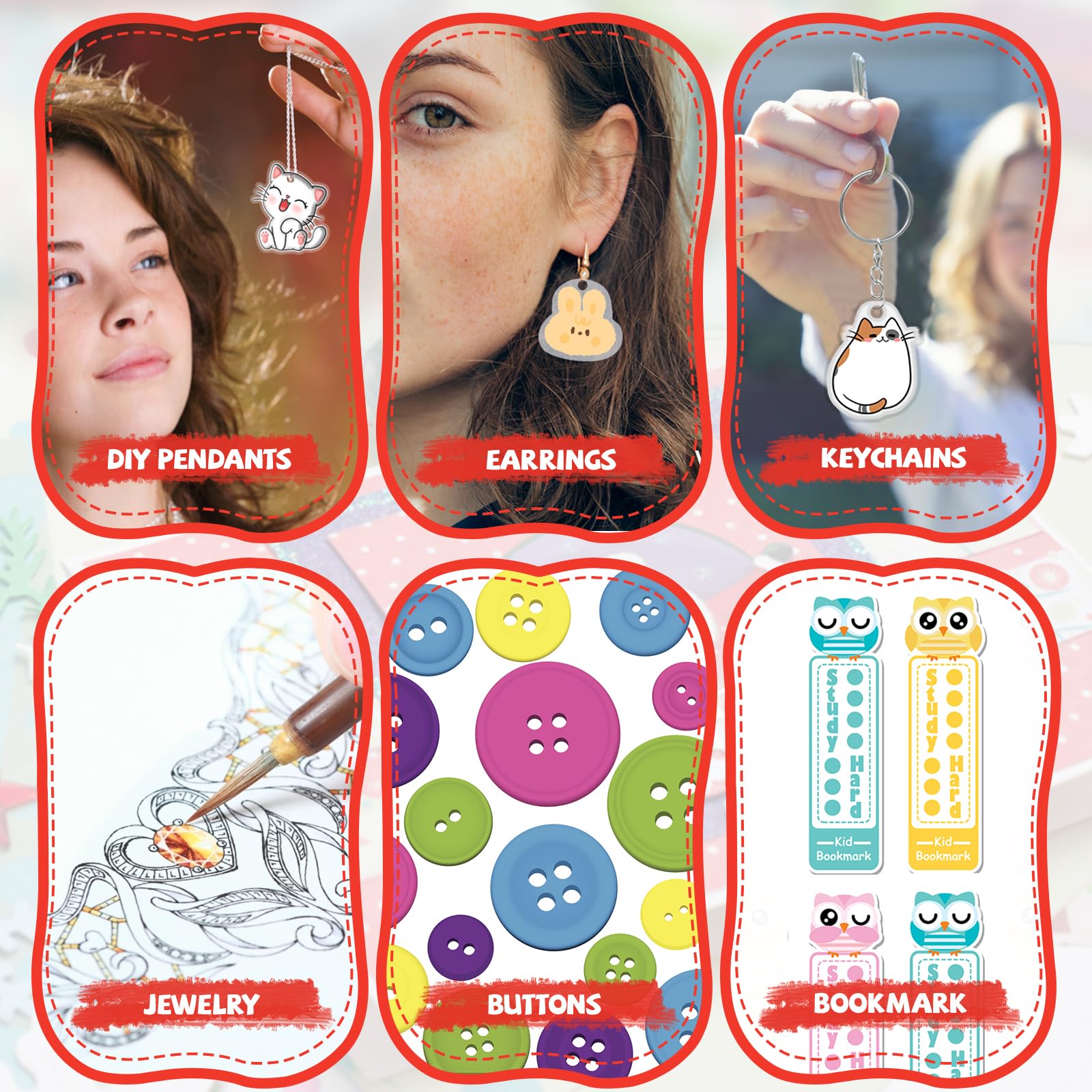 Shrinky Dink Sheets - DIY Jewelry & Crafts -7 Shrinky Dink Sheets - DIY Jewelry & Crafts -7