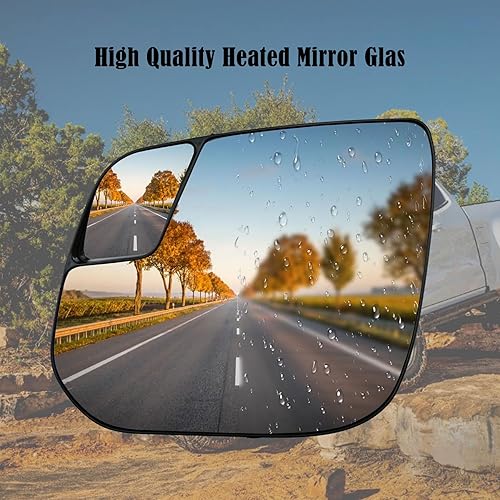 Miniatura 4 de Espejo de punto ciego calefactado para el lado del conductor, vidrio de espejo calefactado con soporte para Chevy Colorado GMC Canyon 2015-2022,