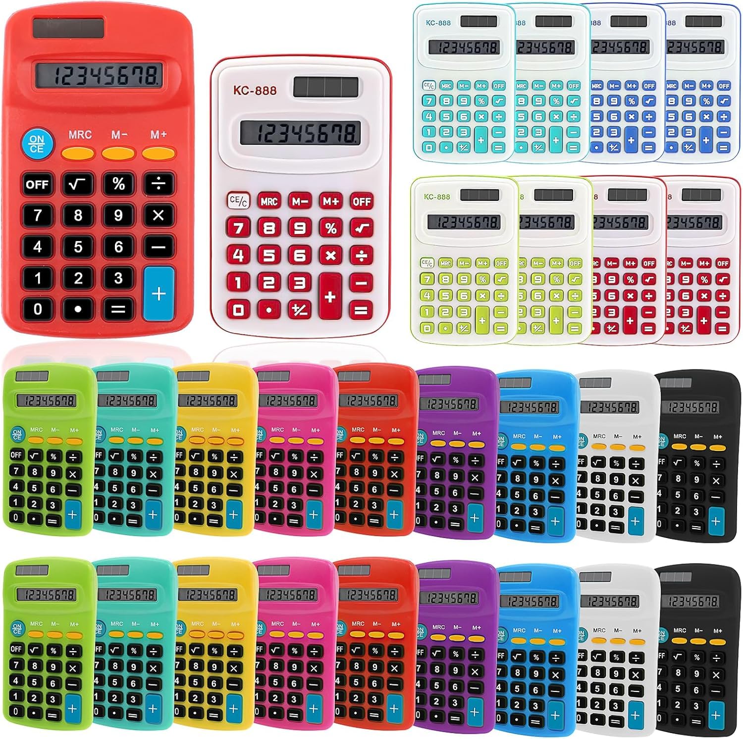 26 Pack Pocket Calculator Small Battery Powered Calculators Bulk Mini Size 4 Function Calculator Hand Held Basic Calculators for Students Kids School Home Office