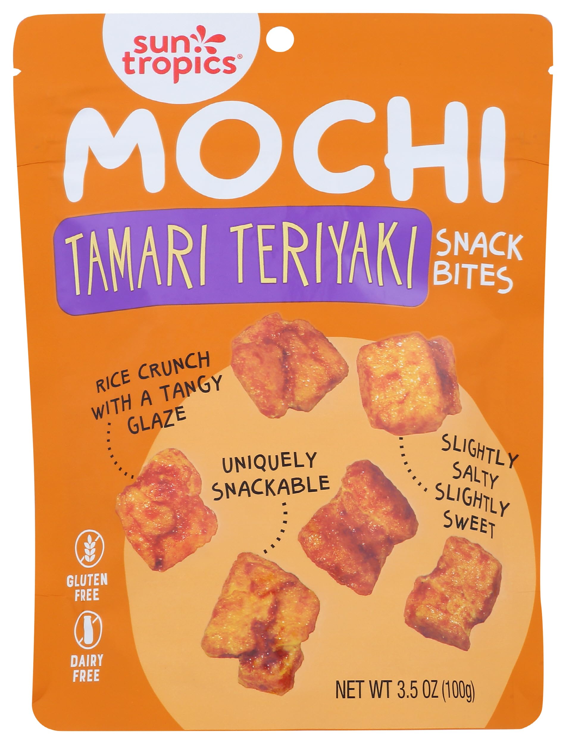 Sun Tropics Mochi Snack Bites, Variety Pack- 3.5 oz (1 Pack) - Crunchy Mochi Snacks - Gluten Free & Dairy Free, No MSG - Asian Rice Snacks