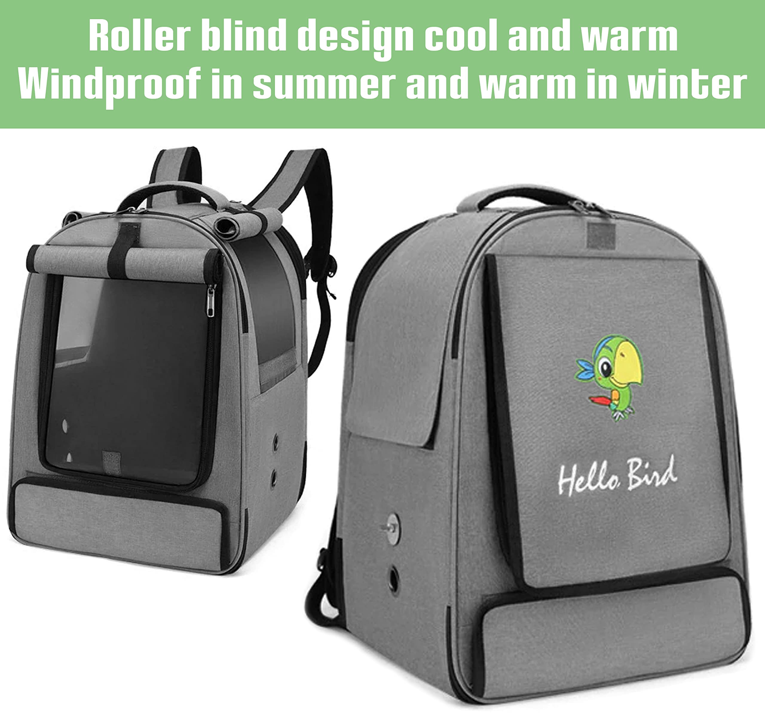 Cage de voyage pour oiseaux, sac de transport respirant pour oiseaux et perroquets, sac de transport léger et de voyage pour petits animaux, sac multifonctionnel pour animal domestique