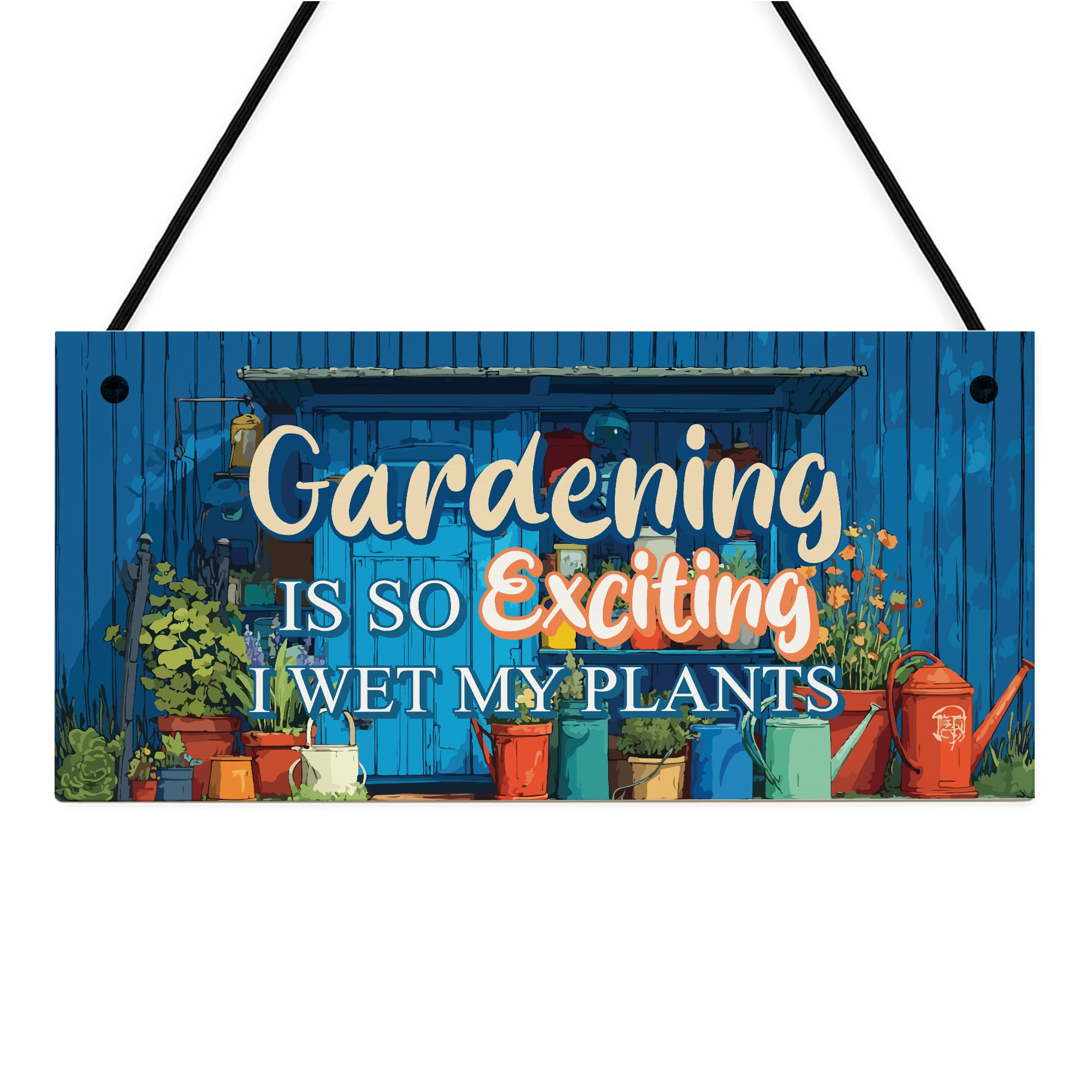 Red Ocean Garden Sign Funny Garden Signs and Plaques Novelty Outdoor Garden Shed Plaques Hanging Signs for Outside Outdoors Home Decor Sign For Garden