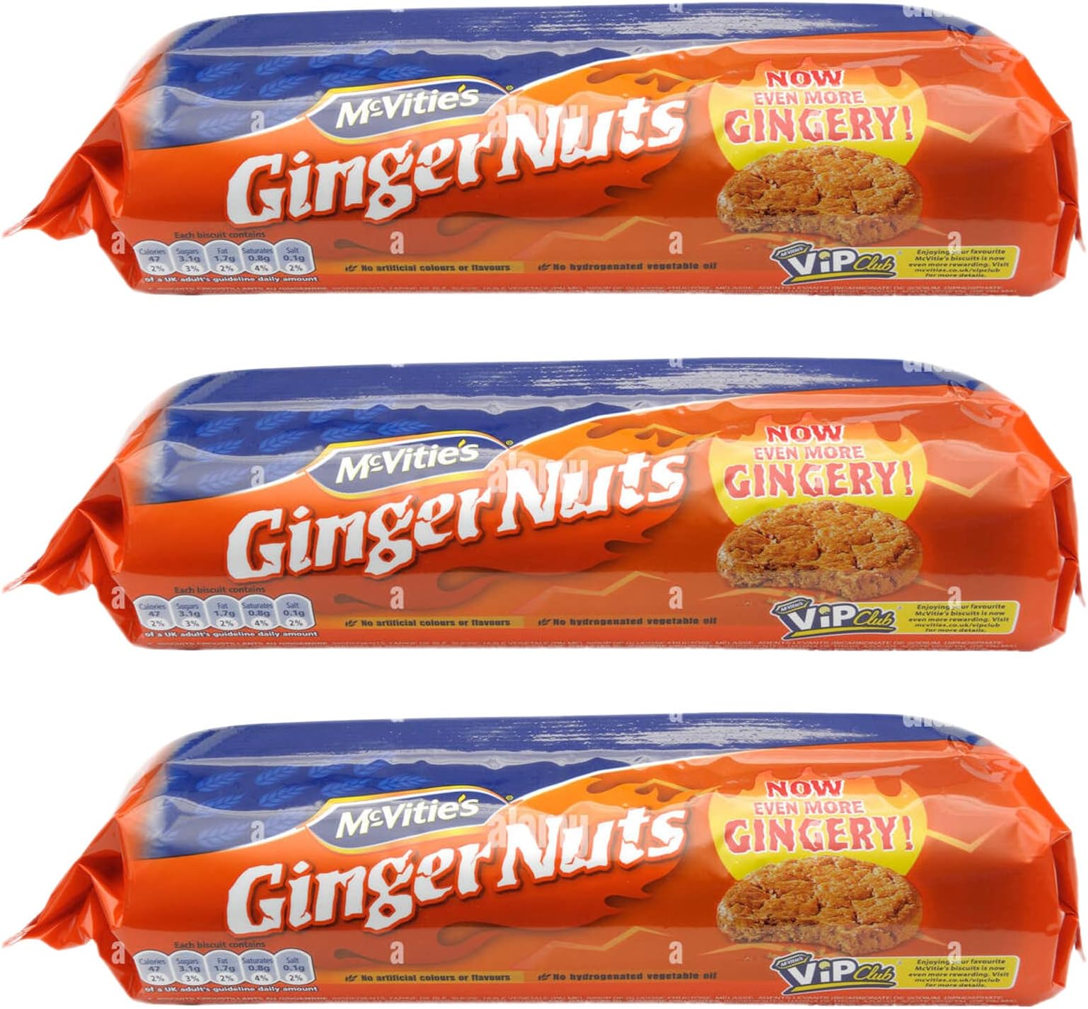 McVitie's Ginger Nut 250G (Pack of 3)|Packed For Zuvo