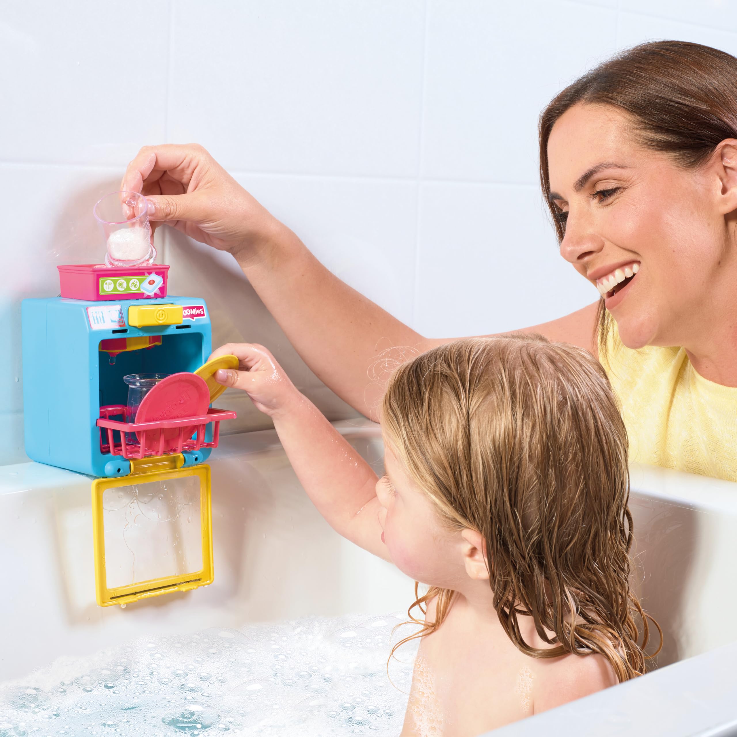 Tomy Toomies Mon - Lavastoviglie Rigol'Eau – Giocattolo interattivo da bagno per bambini, lavastoviglie con accessori, apprendimento, abilità motorie e immaginazione, a partire dai 18 mesi - 3