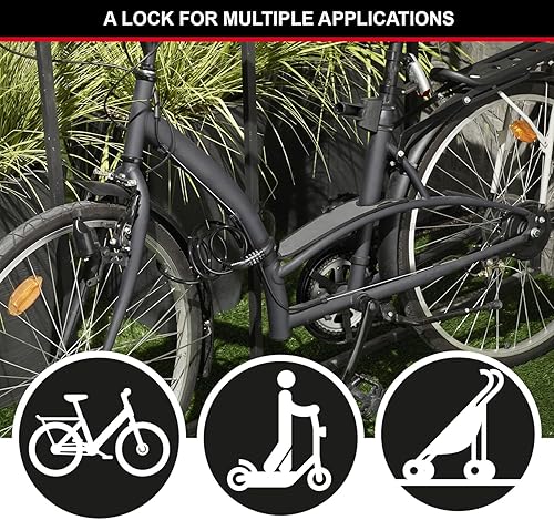 Miniatura 4 de Master Lock Cable de bloqueo de bicicleta, combinación, cable de bobina de 3.9 ft, 8143EURDPRO al aire libre - Uso con todo tipo de bicicletas,