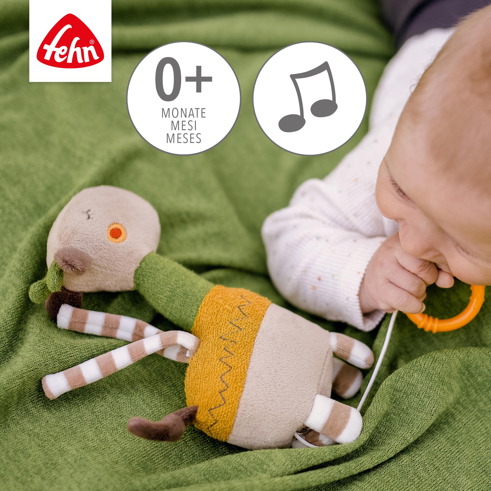 Fehn carillon giraffa - peluche e aiuto per addormentarsi: Carillon a carica con dolce melodia Dormi, bambino, dormi calma in ogni situazione -per neonati e bambini da 0 mesi