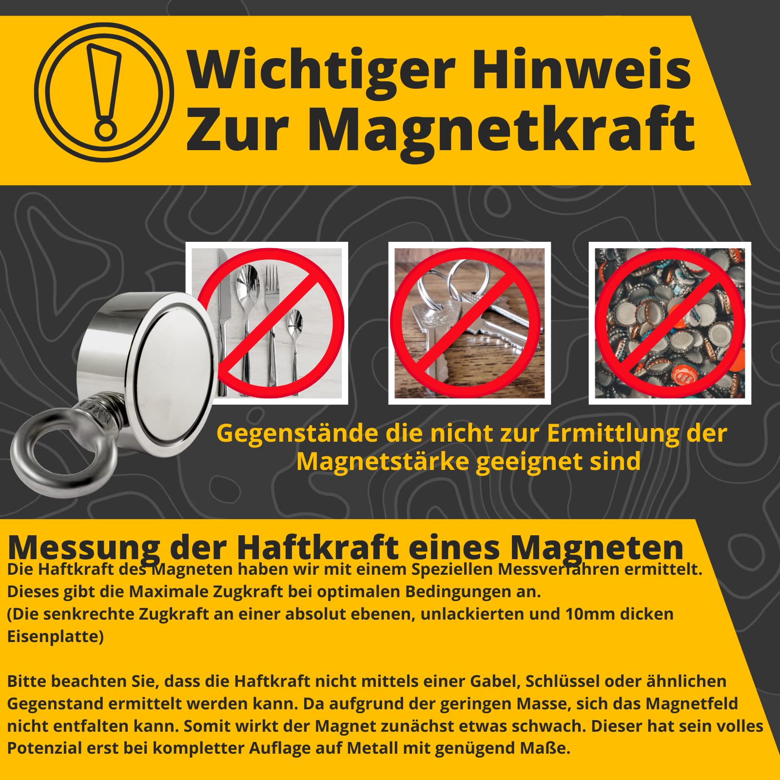 Magnes neodymowy z linką 20 metrów, 75 mm, 420 kg, zestaw magnesów wędkarskich, walizka transportowa – magnes oczkowy, super mocny – magnesy do wędkarstwa magnetycznego – magnesy do doniczki... (zestaw walizki)