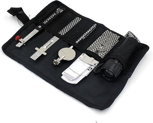 Miniatura 4 de Juego de 5 unidades de medidor cónico Hi-Lo Reflector de escala de profundidad de flash en espejo de inspección de envoltura (lectura métrica)