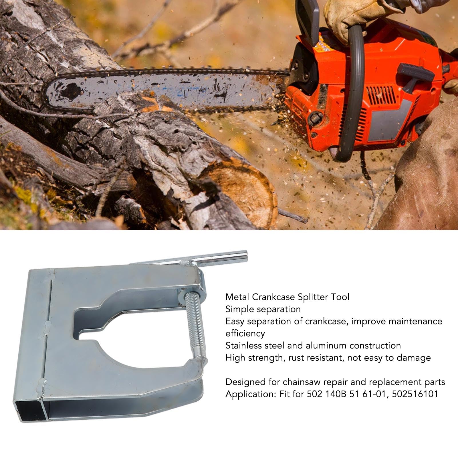 Separador de Cárter de Metal de Primera Calidad, Herramienta Separadora de Cigüeñal, Accesorios de Motosierra para 502 140B 51 61 01 502516101