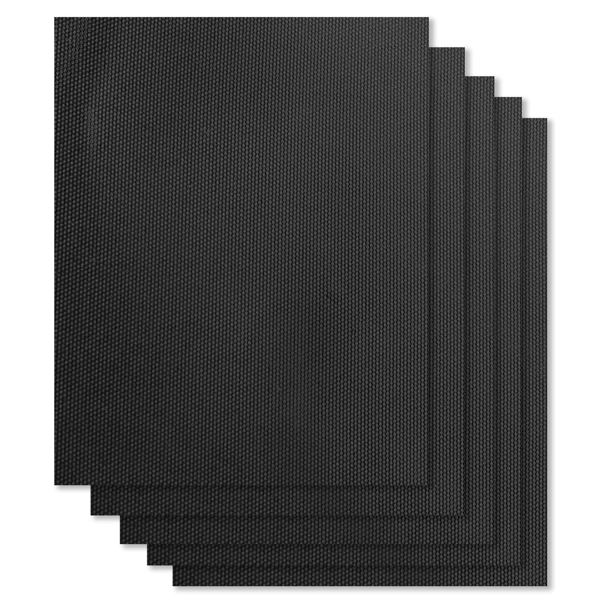ASAB Set of 5 BBQ Grill Mat Portable Non Stick Heat Resistant BBQ Mat for Gas Grill Reusable Charcoal Grill Mat Easy to Clean Barbecue Baking Mat Sheet for Grilling Meat Vegetable Fish BBQ Accessories