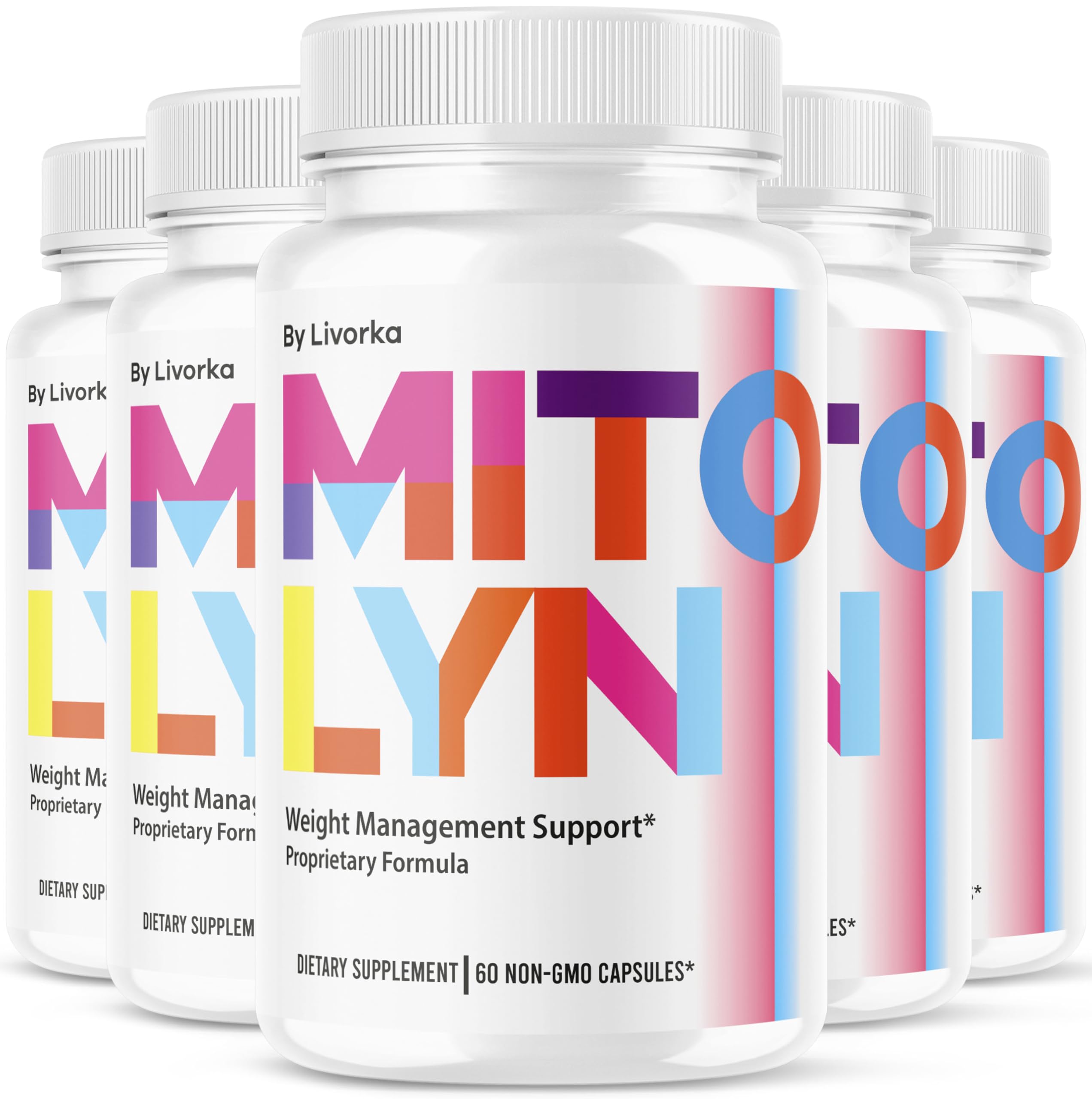 (5 Pack) Mitolyn Capsules - Mitolyn, Mitolyn Advanced Formula Pills, Mitolyn Supplement, Mito Lyn, Mito Lyn Pills, Mitolyn Support, Mitolyn Pill, Mitolyn Supplement Pills, 300 Capsules for 5 Months