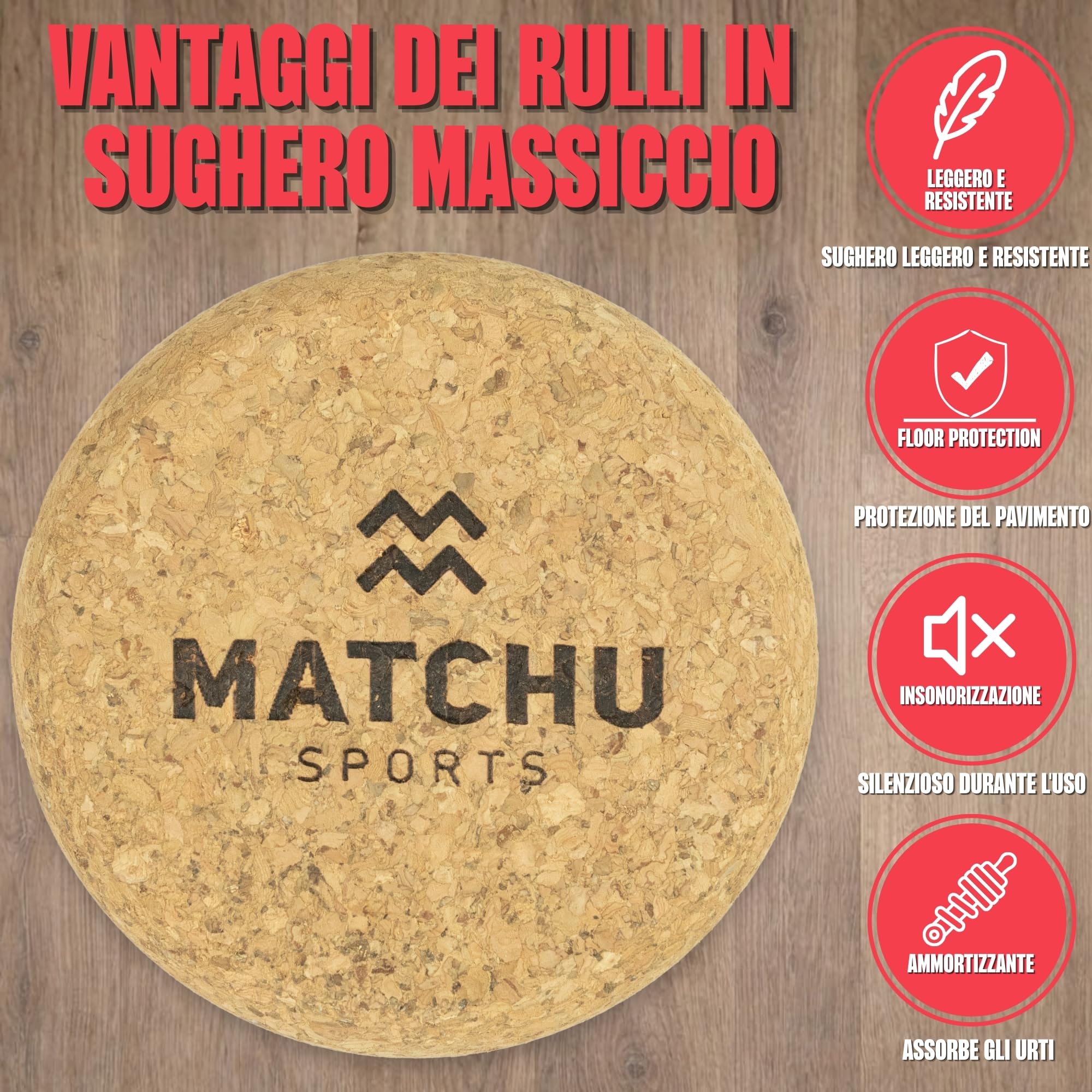 MATCHU - Balance Board - Trickboard - 100% legno - Allenatore da surf - Rullo da surf incluso - Board Sport - Allenamento atletico - Tavola da surf - Stabilità - Balance Board