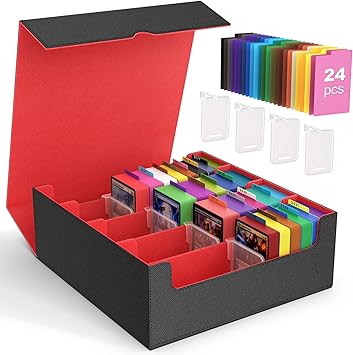 Amazon.com: MoKo Trading Card Storage Box, 3000+ MTG Deck Box with 24 ...