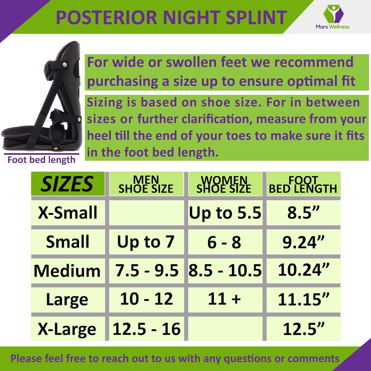 Plantar Fasciitis Posterior Night Splint - Medium : Health & Household