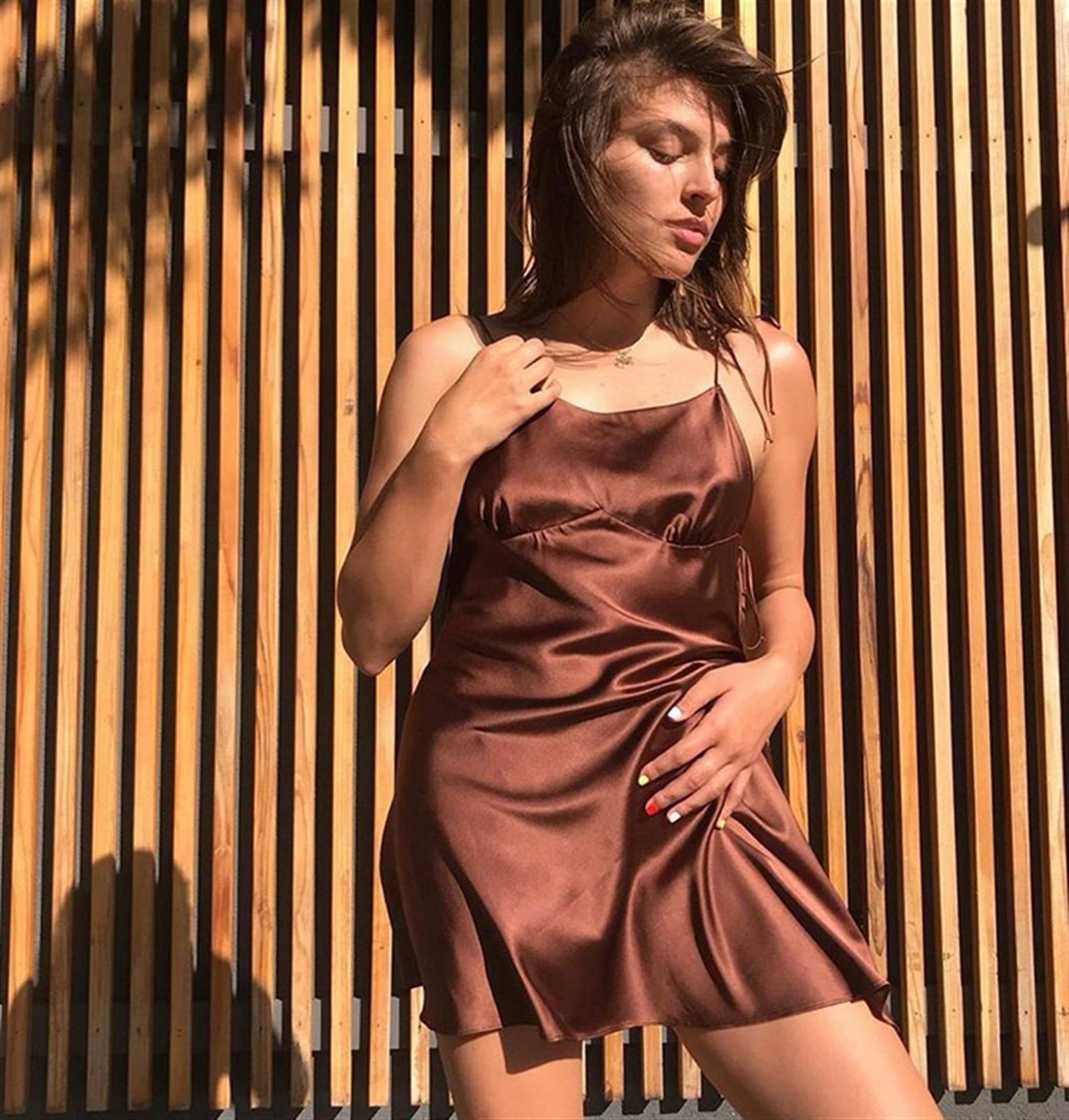 Damen-Minikleid Mit Spitzenbesatz – ärmelloses Satinkleid Für Party, Club & Strand