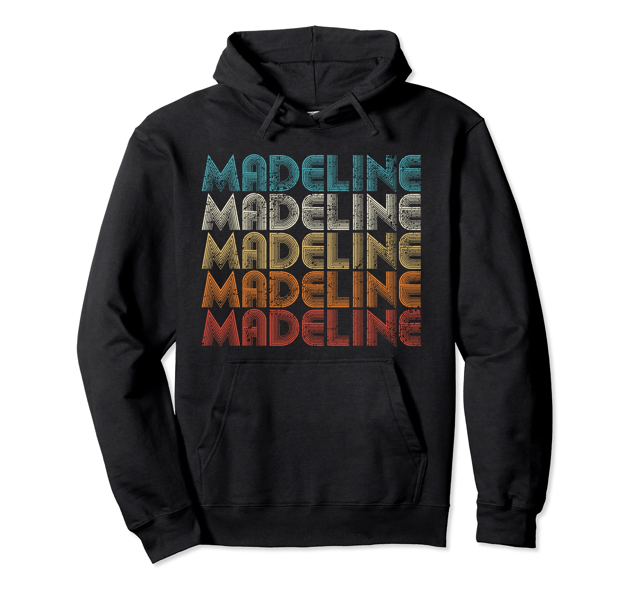 Madeline First Given Name Pride Retro Personalized Pullover Hoodie