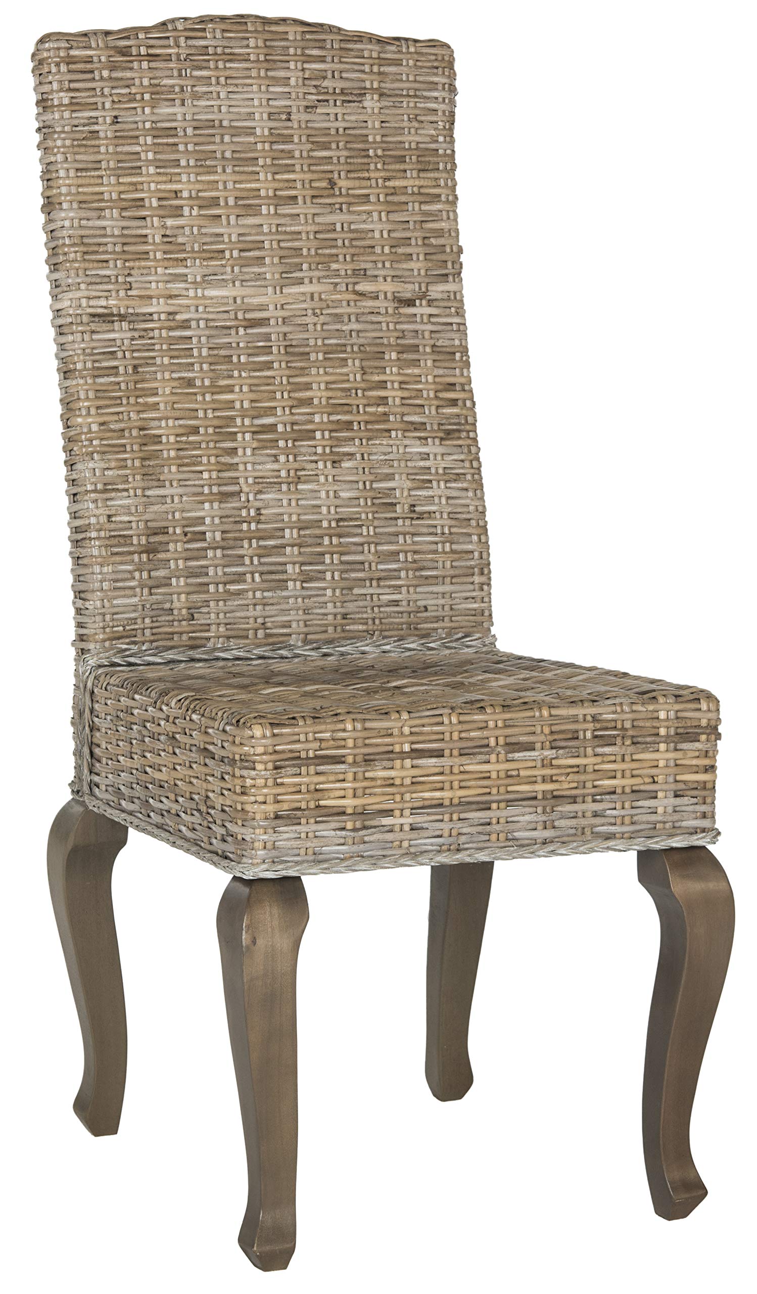 Home Collection Milos - Silla de comedor de mimbre gris de 18.0 in 3
