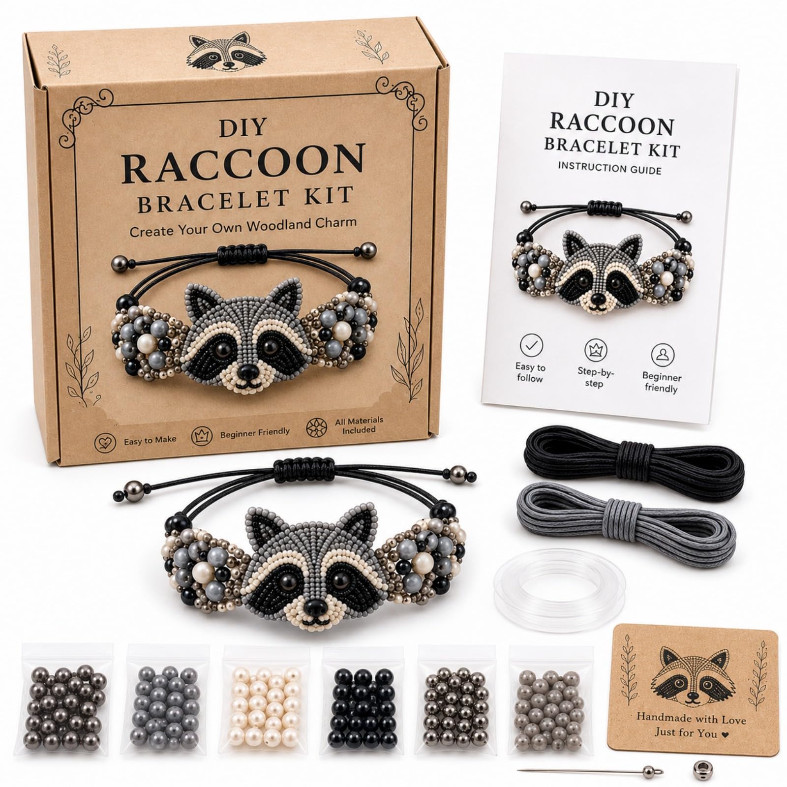 DIY Octopus Bracelet Making Kit, Ocean Animal Beaded Bracelet Craft Set for Adults and Teens, 3D Octopus Beadwork Jewellery Kit with Beads, Handmade Bracelet Supplies Gift (I)
