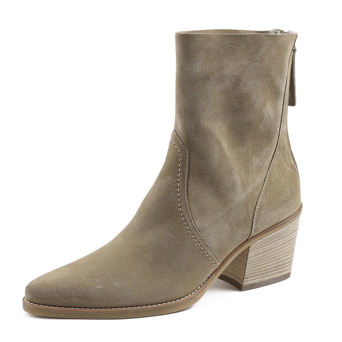 Paul Green Damen Ballerinas mit Absatz 8075-000 Weite XX-Schmal Reißverschluss