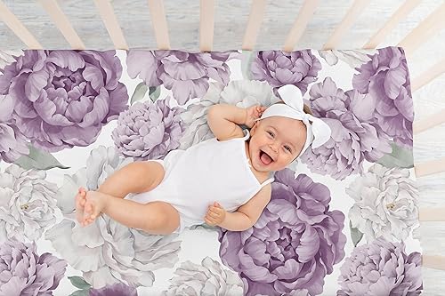 Miniatura 6 de Sweet Jojo Designs Sábanas ajustables para cuna (floral morado bohemio) para niñas, guardería infantil, habitación de niños pequeños, tamaño