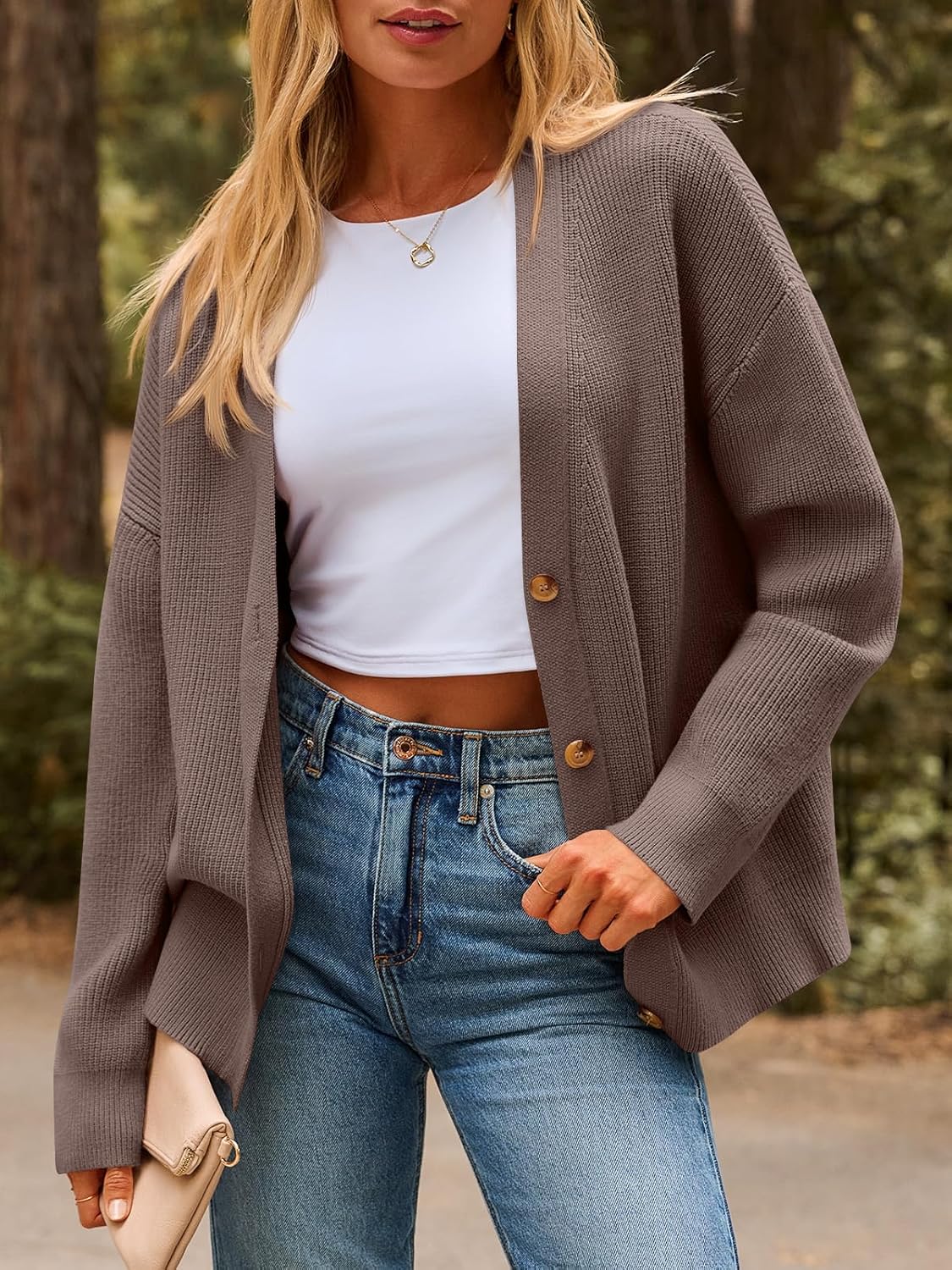 LILLUSORY Cardigan Sweaters for Women 2025 Fall Fashion Oversized Lightweight Sweater Knit Work Casual Outfits Clothes - Image 2