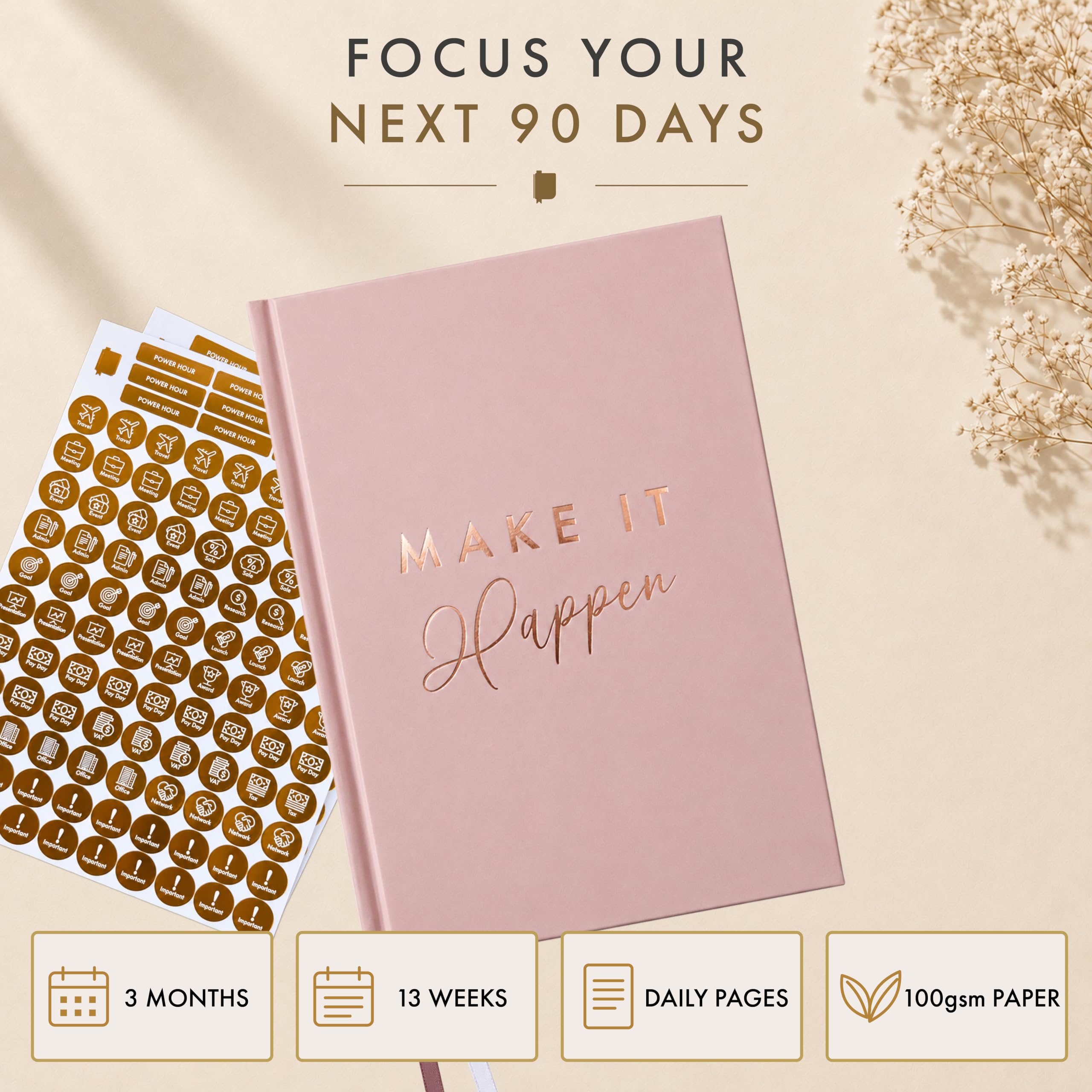 Perfect Planner Company Planificateur de productivité 90 jours non daté
