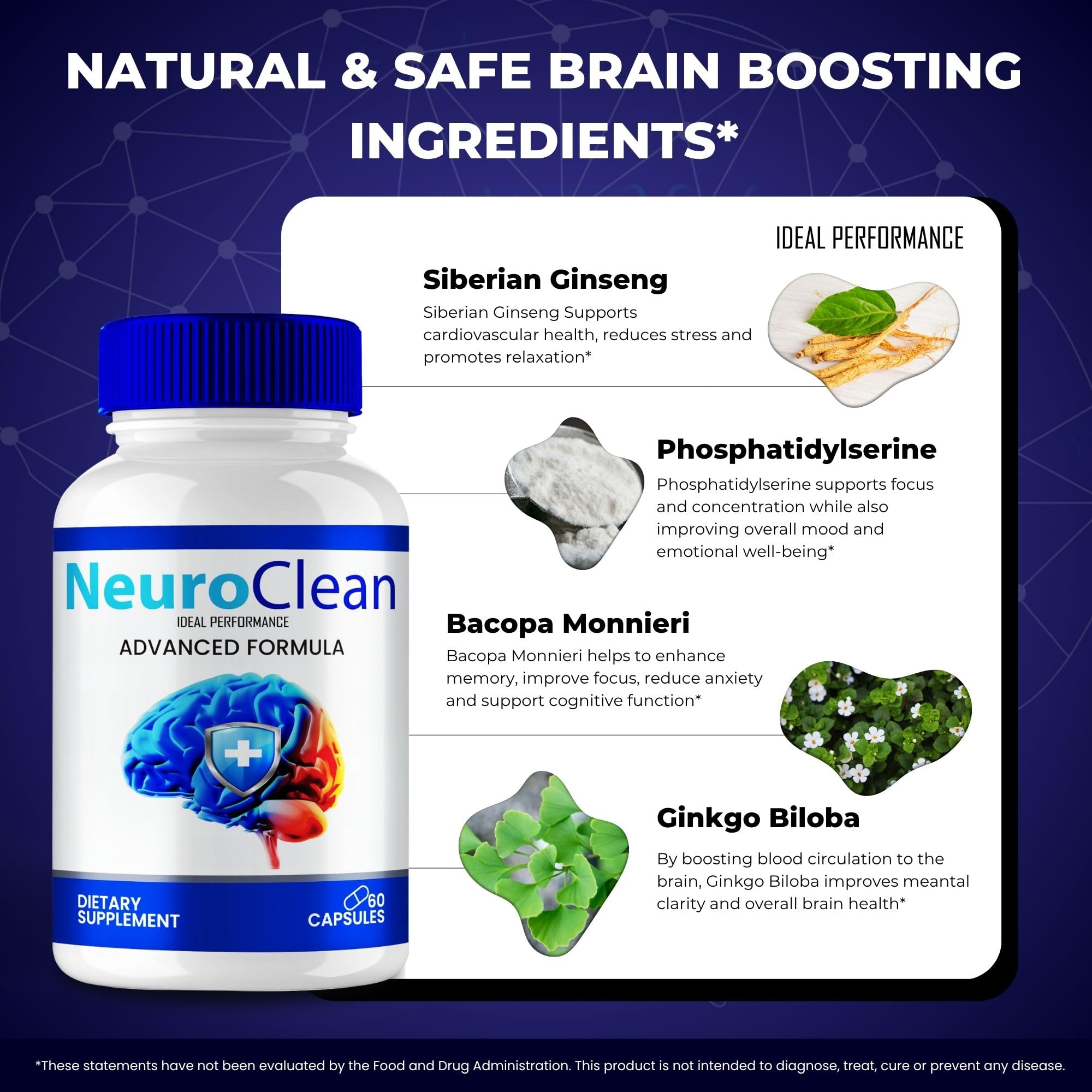 Neuro Clean Capsules, Official Neuro Clean Brain & Memory Supplement Pills, Advanced Nootropic Pills for Brain Health Support, All Natural NeuroClean Cognitive Health & Function Reviews (5 Pack) — Amazon image 6