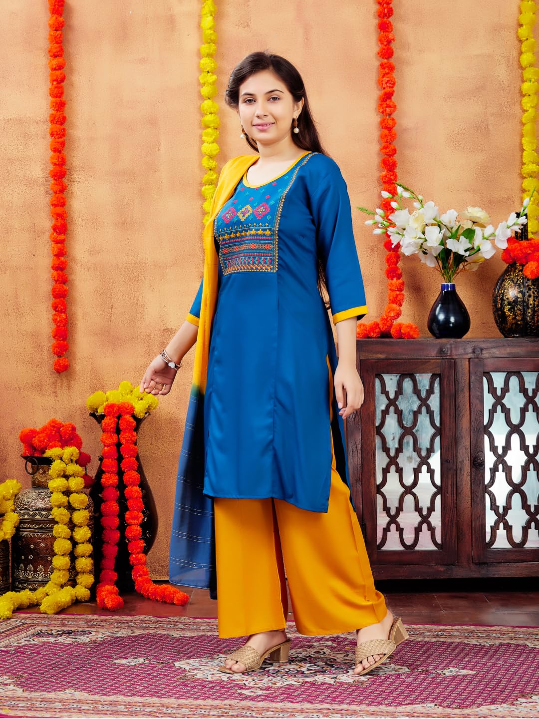 Aarika Girl's Cotton Regular Tunic Shirt (Kurti-H-3_Dark Green_34)