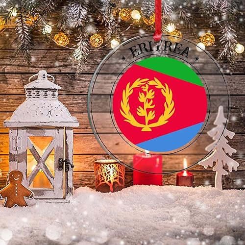 Vista 145 de Guatemala - Adornos acrílicos de Navidad, regalo de recuerdo de ciudad patriótica, adorno para árbol de Navidad, bandera nacional de Guatemala