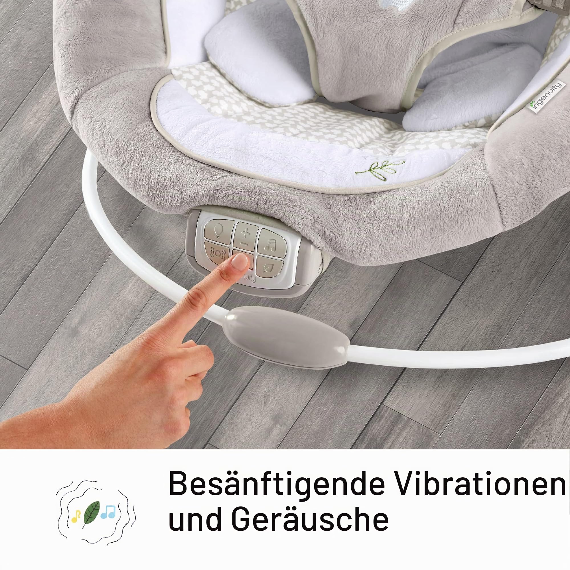 Ingenuity, Twinkle Tails, Babywippe Babyschaukel mit Vibrationen, Lichtern, Melodien, Lautstärkeregler und vielem mehr