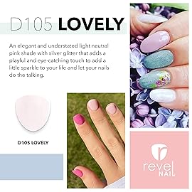 Revel Nail Dip Powder - Pink Powder Dip Nail Polish, Chip Resistant Dip Nail Powder with Vitamin E and Calcium, DIY Manicure, Lovely