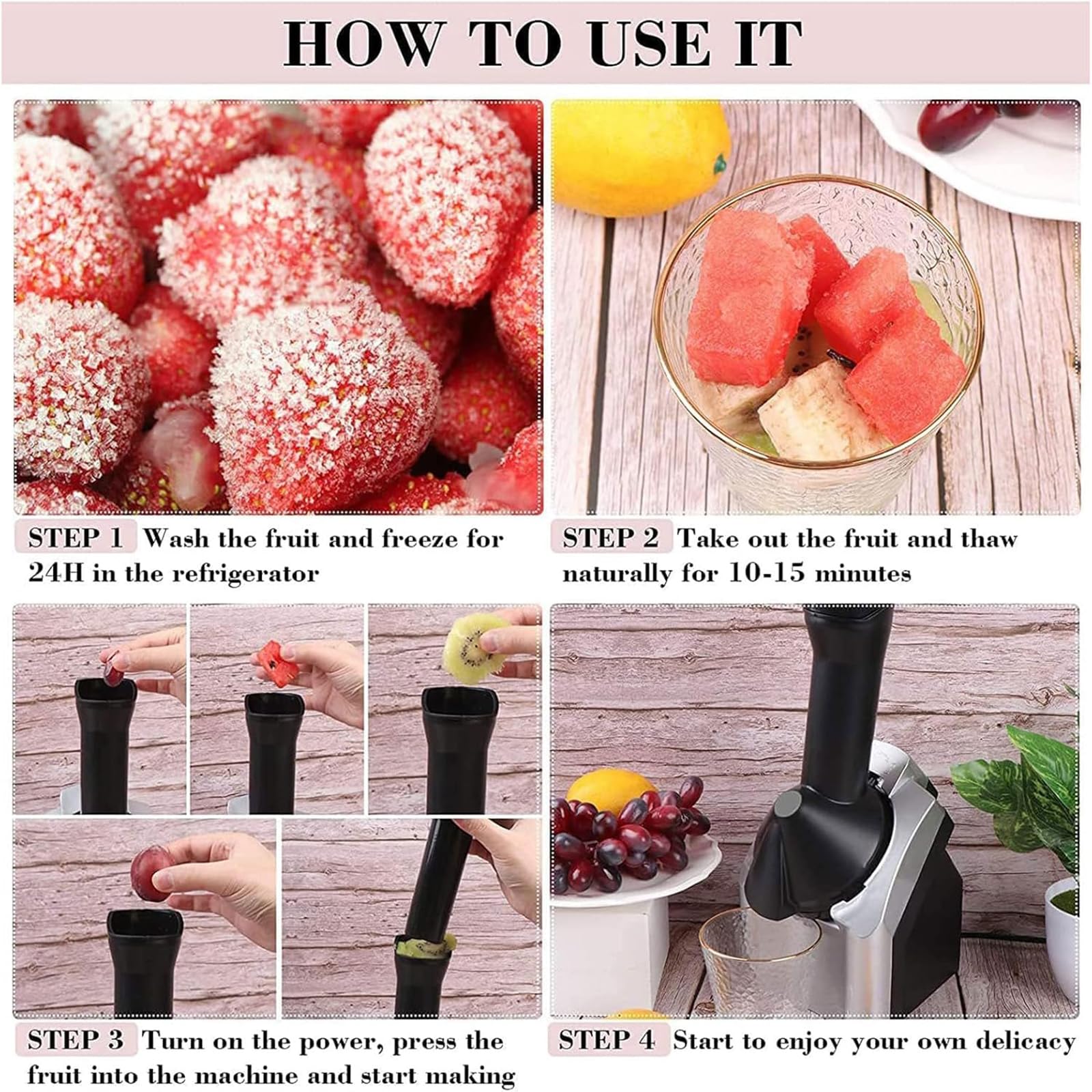 Soft Serve Maker per dessert surgelati senza latticini, soft serve alla frutta, sorbetto e frozen yogurt
