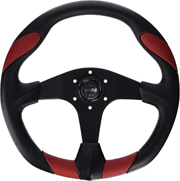 Momo QRK35BK0R Steering Wheel Quark Polyurethane Red Insert, 1 Pack