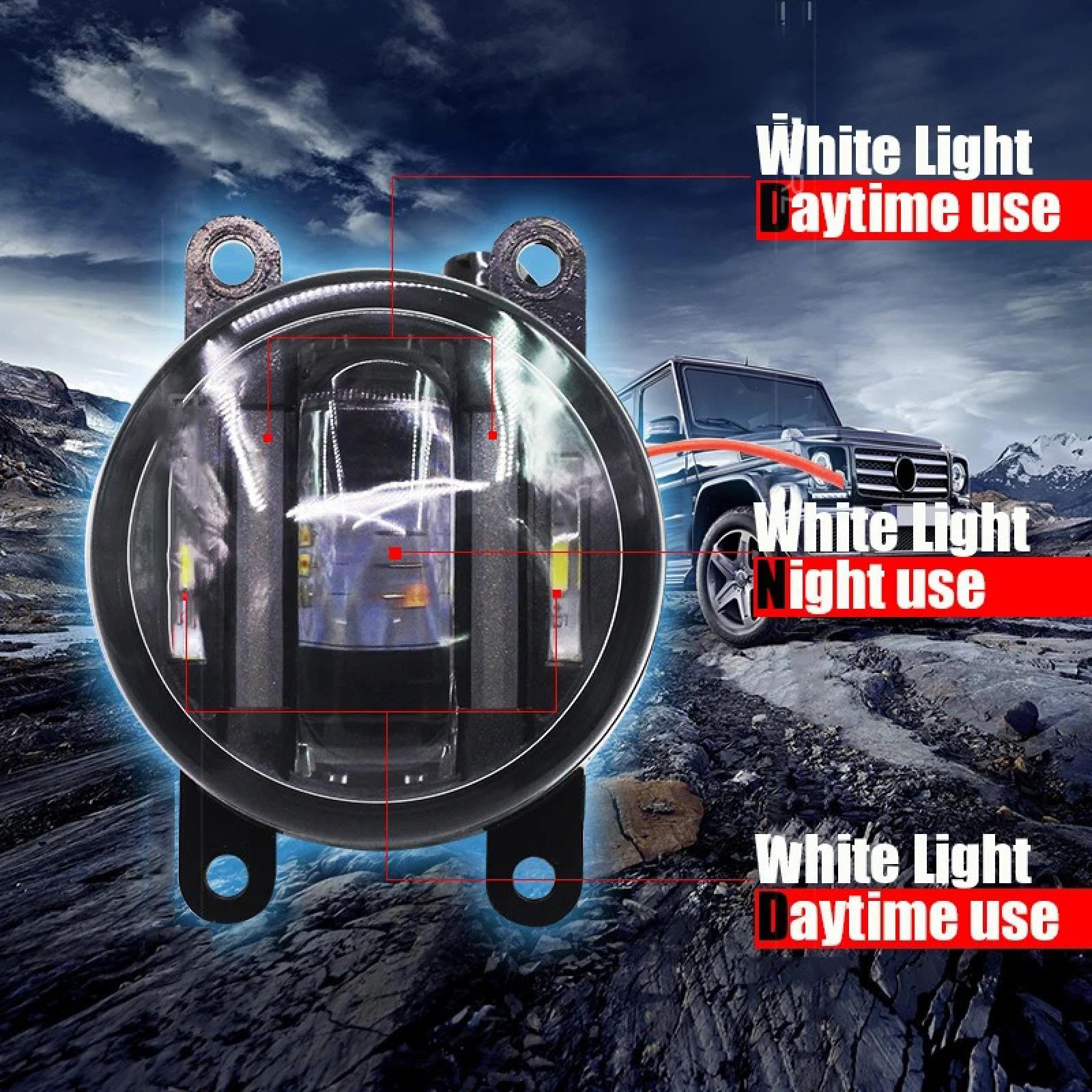 Mistlampen 2 X Samochodowe światła przeciwmgielne LED Lampy do jazdy dziennej DRL Dla Suzuki Dla Grand Dla Vitara Dla Alto Dla Swift Dla Splash Dla Jimny Dla Ignis
