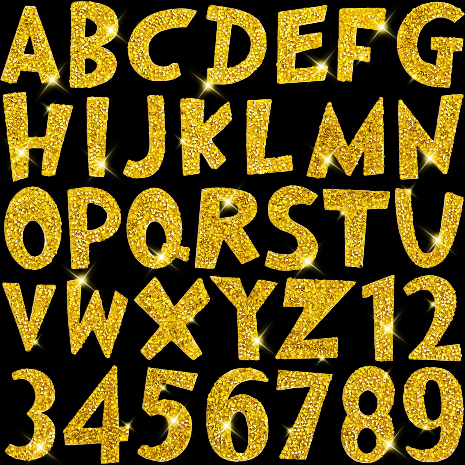 Autocollants alphabet thermocollants grand format pour réparer et décorer les tissus