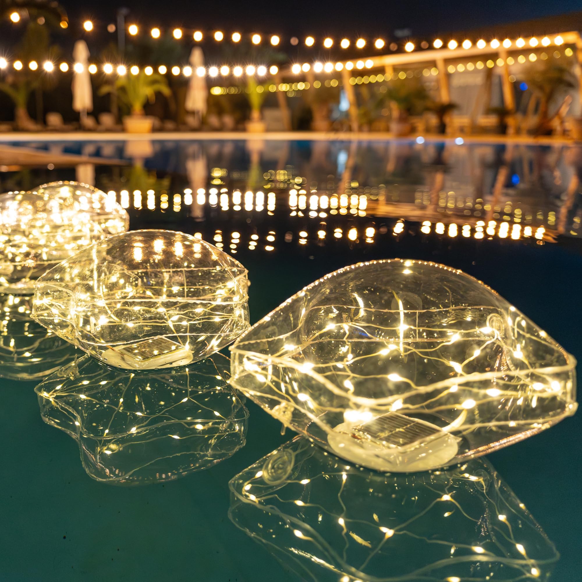 TIALLY Christmas Solar Floating Pool Lights - 14'' Star Lights Outdoor for Pool Decor, Inflatable & Hangable Outdoor Christmas Star Light, Waterproof Pool Decorations - Best Gifts (2 Pack Warm)-image-26