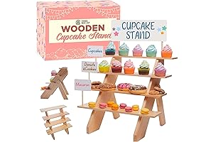 Wooden Cupcake Stand - Ladder Tiered Shelf