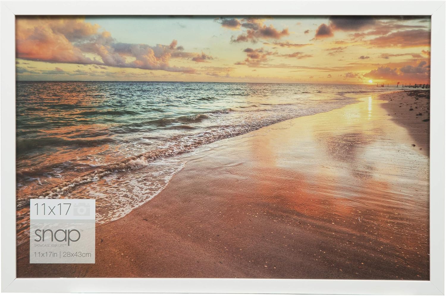 Gallery Solutions 11x17 White Wood Wall Poster Frame White 11" x 17"