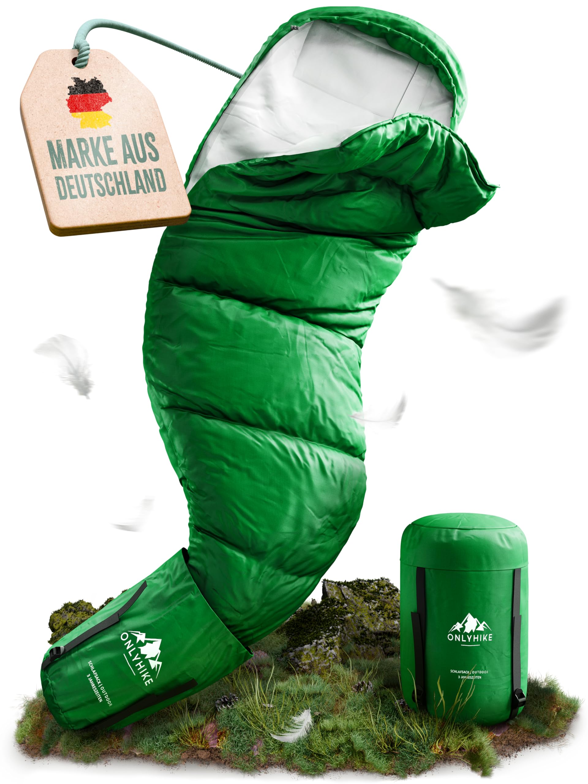 Schlafsack Outdoor 5–10°C - Camping Schlafsack warm & leicht 1600g Gr. M