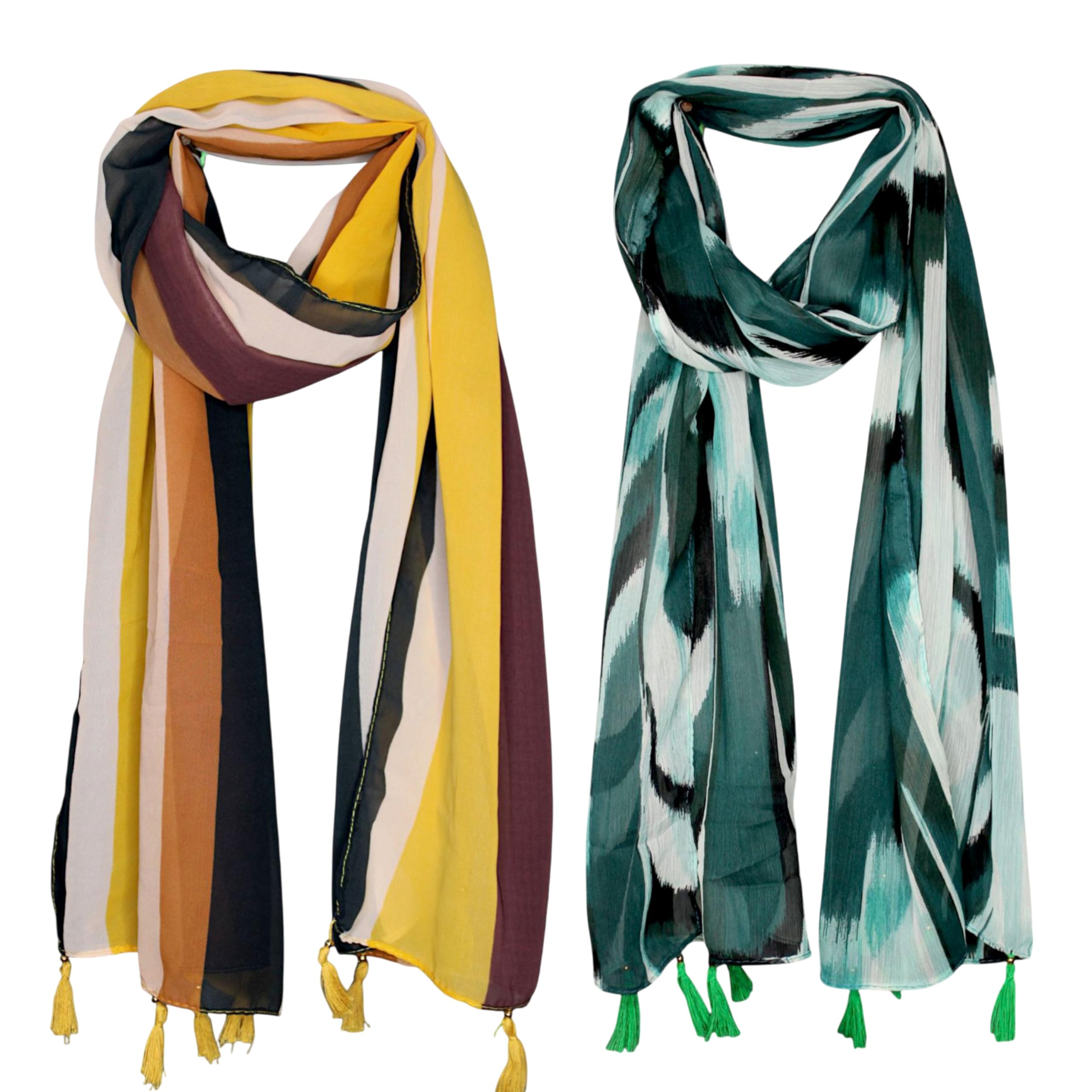 STOLE STUDIO Multicolor Floral Fashionable Summer CHIFFON Scarf